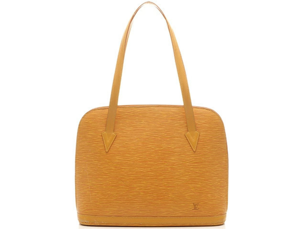 LOUIS VUITTON Lussac Epi Tassili Yellow Tote Bag